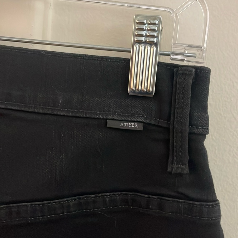 MOTHER Black High-Rise Jogger Jeans - Picture 4 of 6